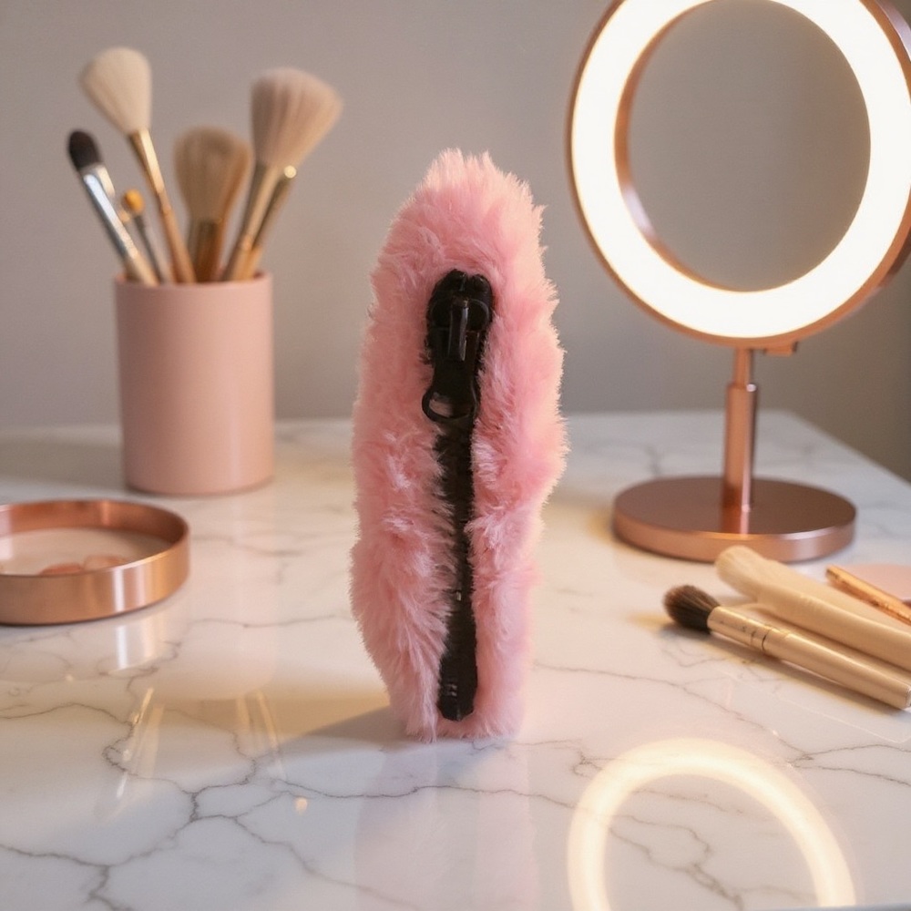 Apparis Pink Faux Fur Clutch - Picture 4 of 4